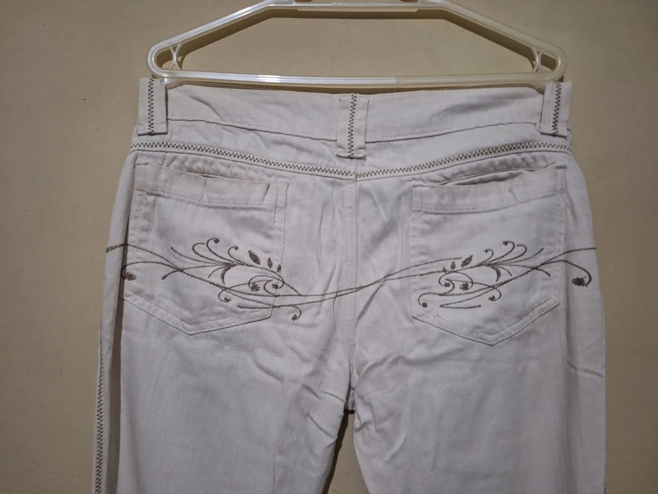 CALÇA JEANS BRANCO FEMININO MORMAII - Foto 4