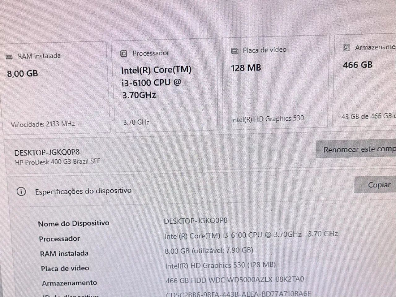 Computador Pc completo, core i3 8gb ram 