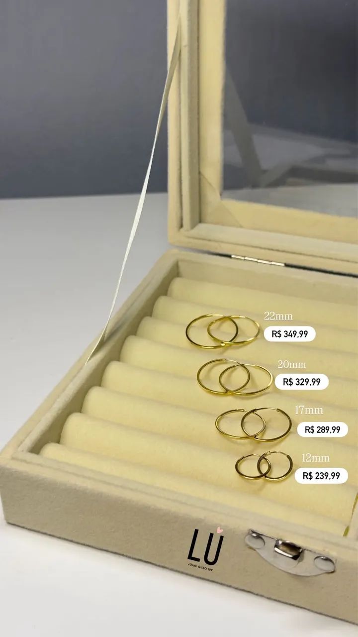 Argola de ouro 18k - Foto 5