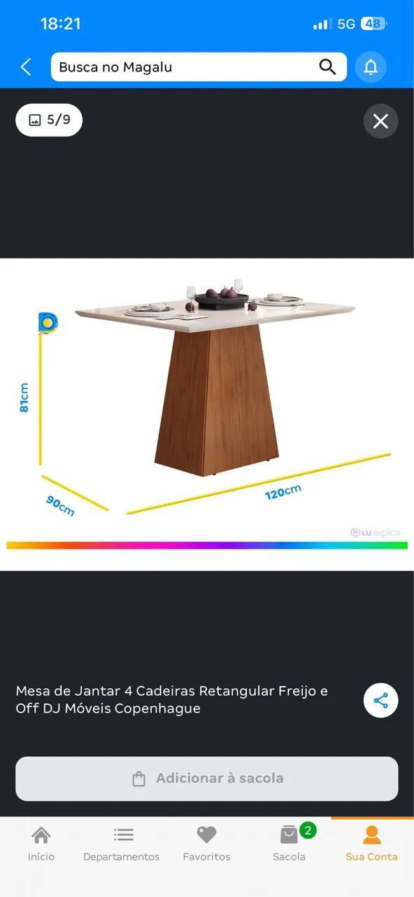 Mesa de jantar 4 cadeiras  - Foto 2