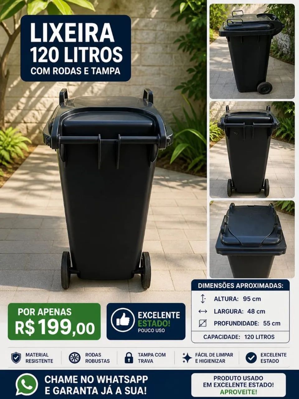 Lixeira 120 L