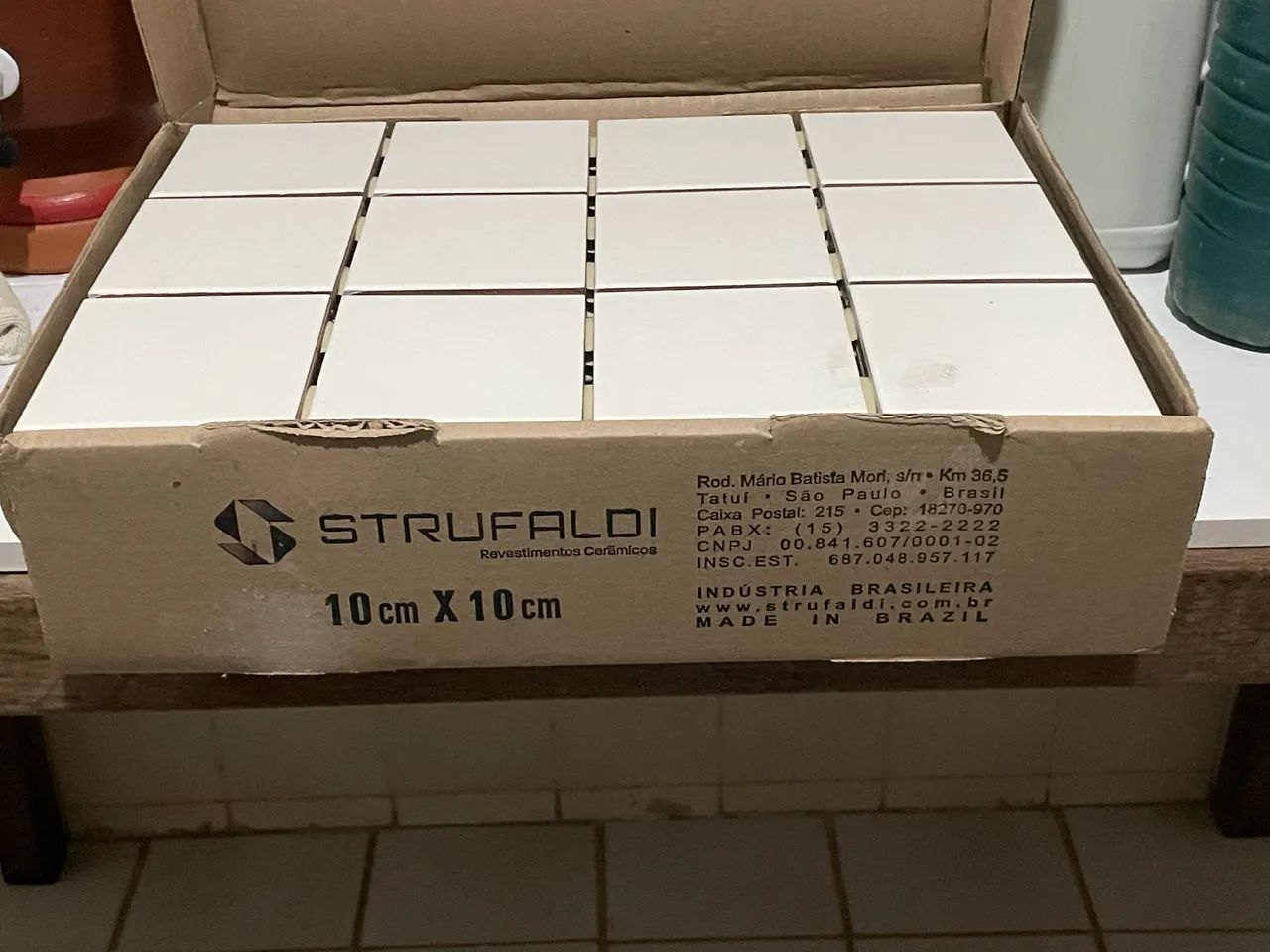 Pastilhas cerâmicas para revestimento 10x10 cm - Branca - Foto 3