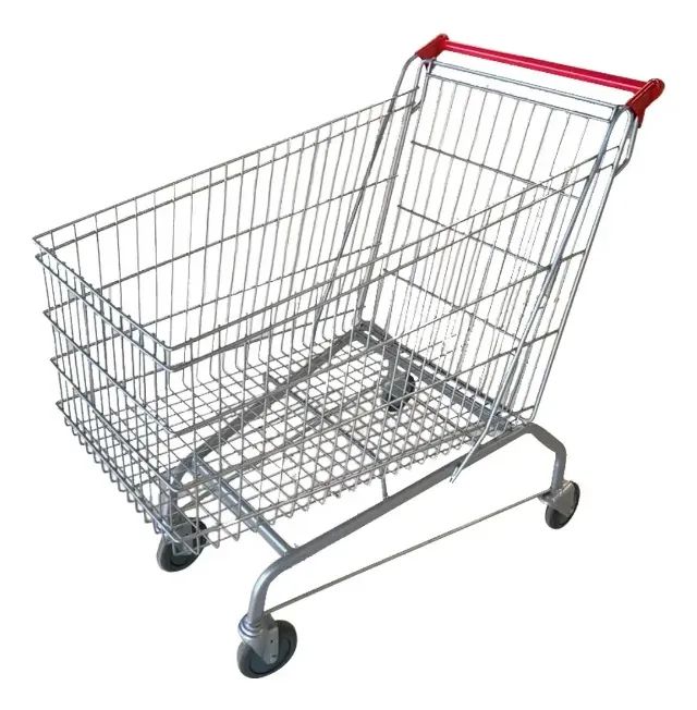 Carrinho Compras 200L Aço Carbono p/ lojas Supermercado