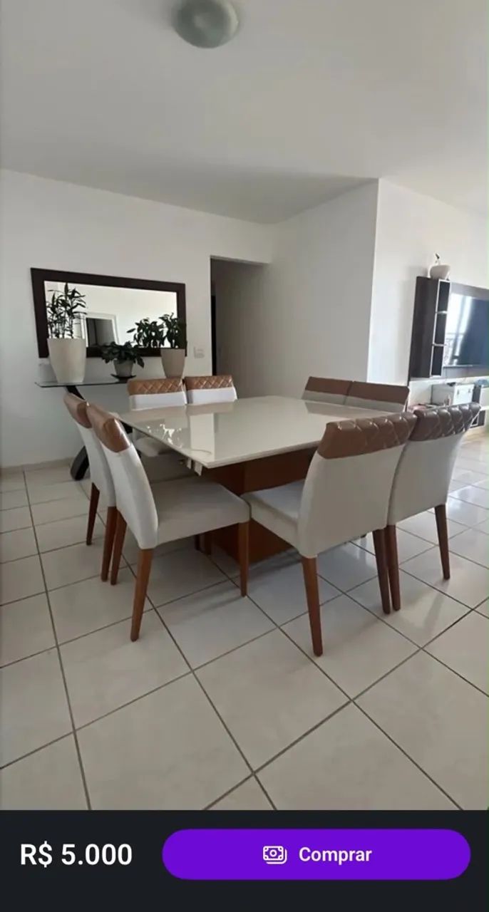 Mesa 8 cadeiras com aparador e espelho  - Foto 2