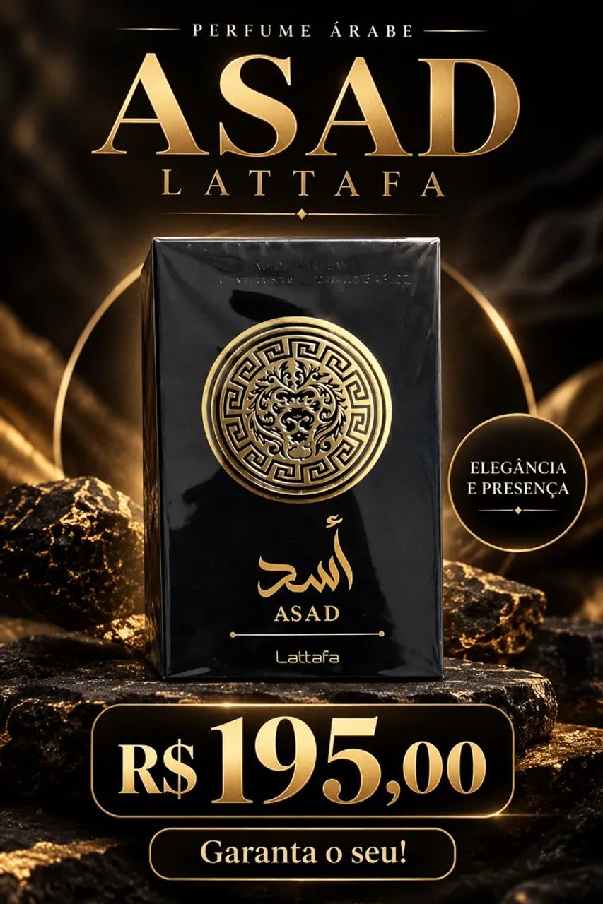 Perfume árabe Asad Lattafa , masculino Original 