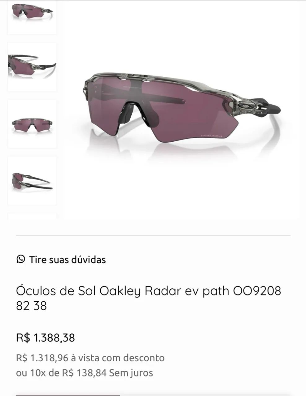 Óculos de sol Oakley radar correr,pedalar