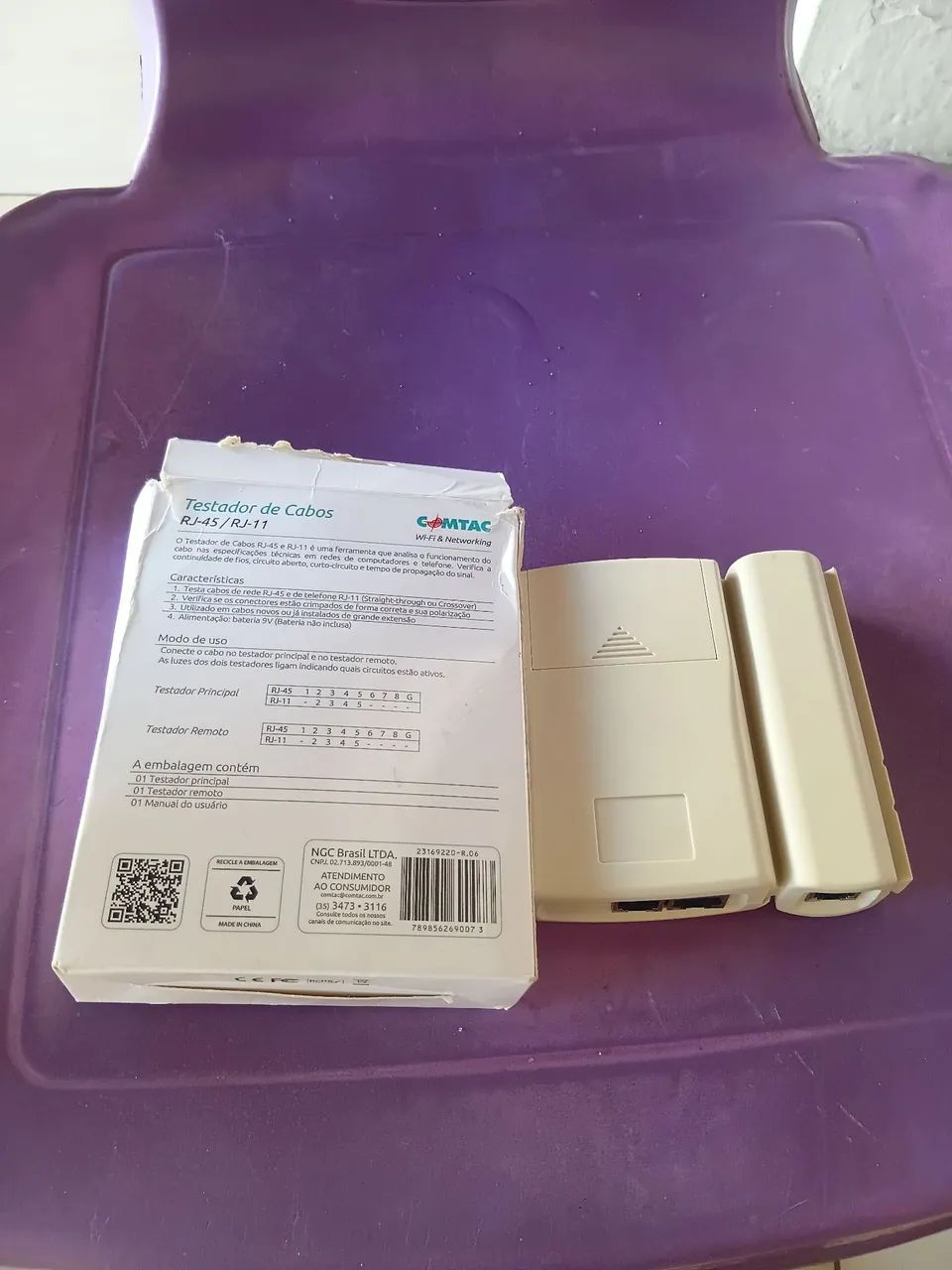 Testador de cabos RJ-45 funcionando perfeitamente  - Foto 2