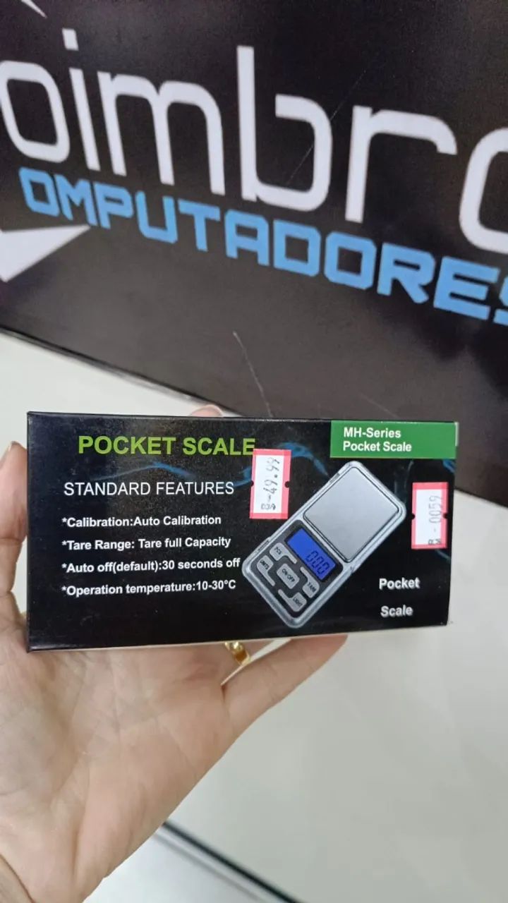 Balança de Bolso -Jóias - Mini Balança Precisão 0,1 até 500 gramas BmA07 - Loja Coimbra