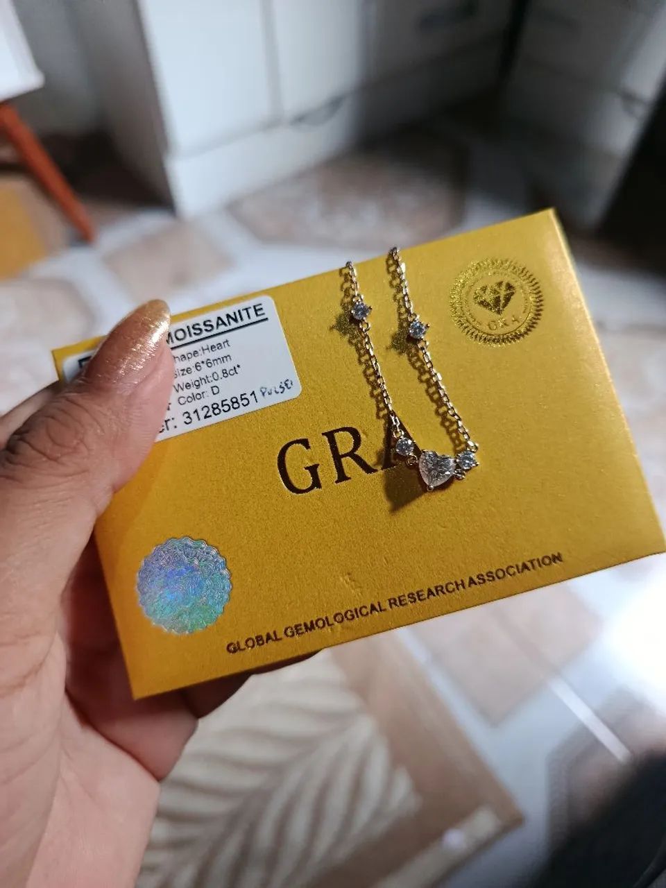 Pulseira moissanite acompanha certificado GRA