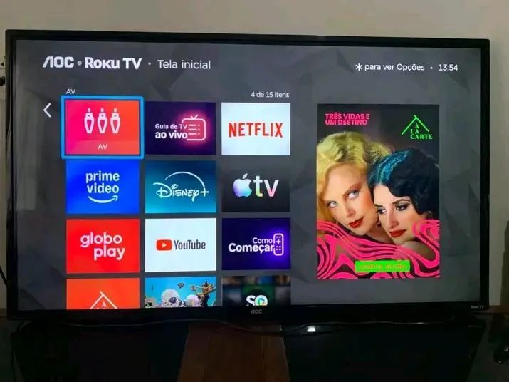 TV SMART AOC ROKU 43 POLEGADAS PERFEITA 