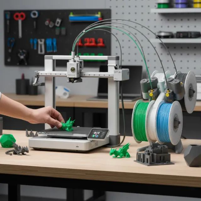 Impressora 3D Bambu Lab A1 Combo AMS - Alta Qualidade e Precisão - Nova na Caixa com NF