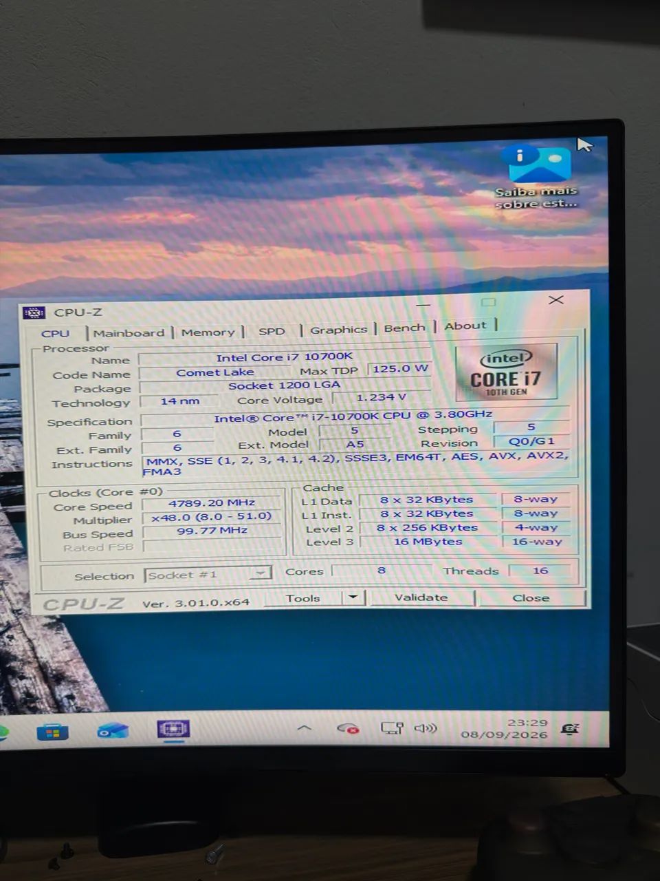 PLACA MÃE H510 + I7 10700K - Foto 2