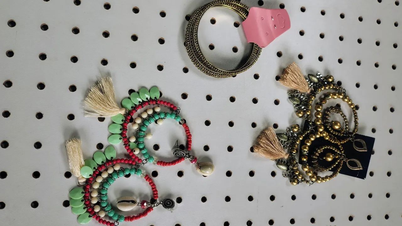 Kit de maxi brincos e pulseira Boho Karina Silveira - Foto 3
