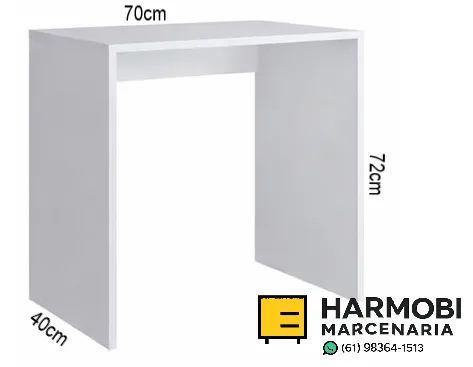 Escrivaninha Branca Compacta Ideal para Estudos Concursos e Home Office  - Foto 2