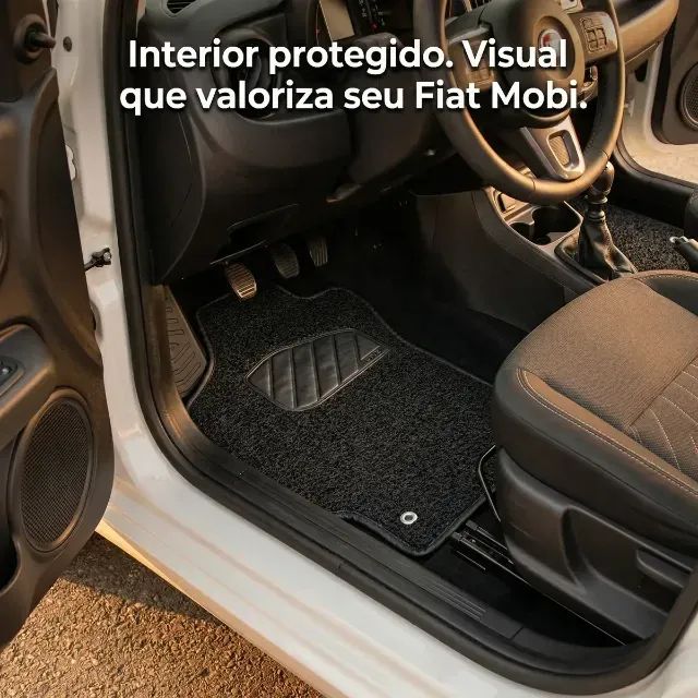 Tapete Automotivo Capacho Preta Original Lanzi (Mobi 2017 a 2026) - Foto 4