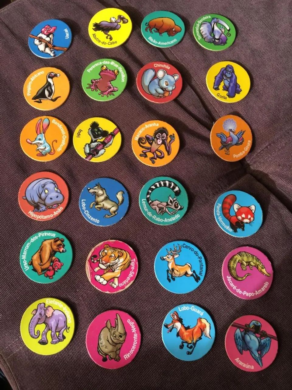 Lote TAZOS PING PONG ANIMAIS em excelente estado