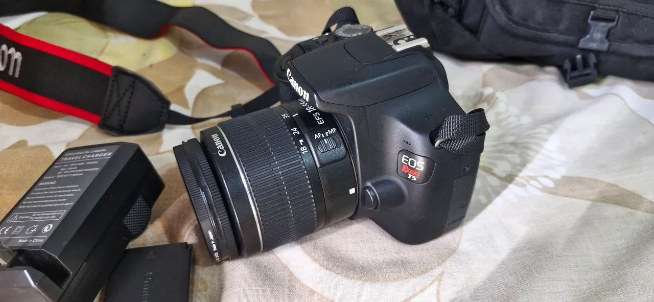 Camera Canon T5 Lente 18-55mm 2 Baterias Carregador e Bolsa troca impressora 3d - Foto 2