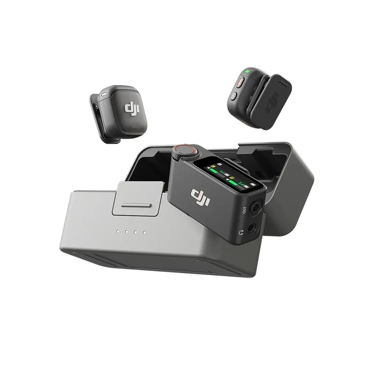 Microfone DJI MIC 3 (2 TX Mic + 1 RX Receptor + 1 Case de carregamento)