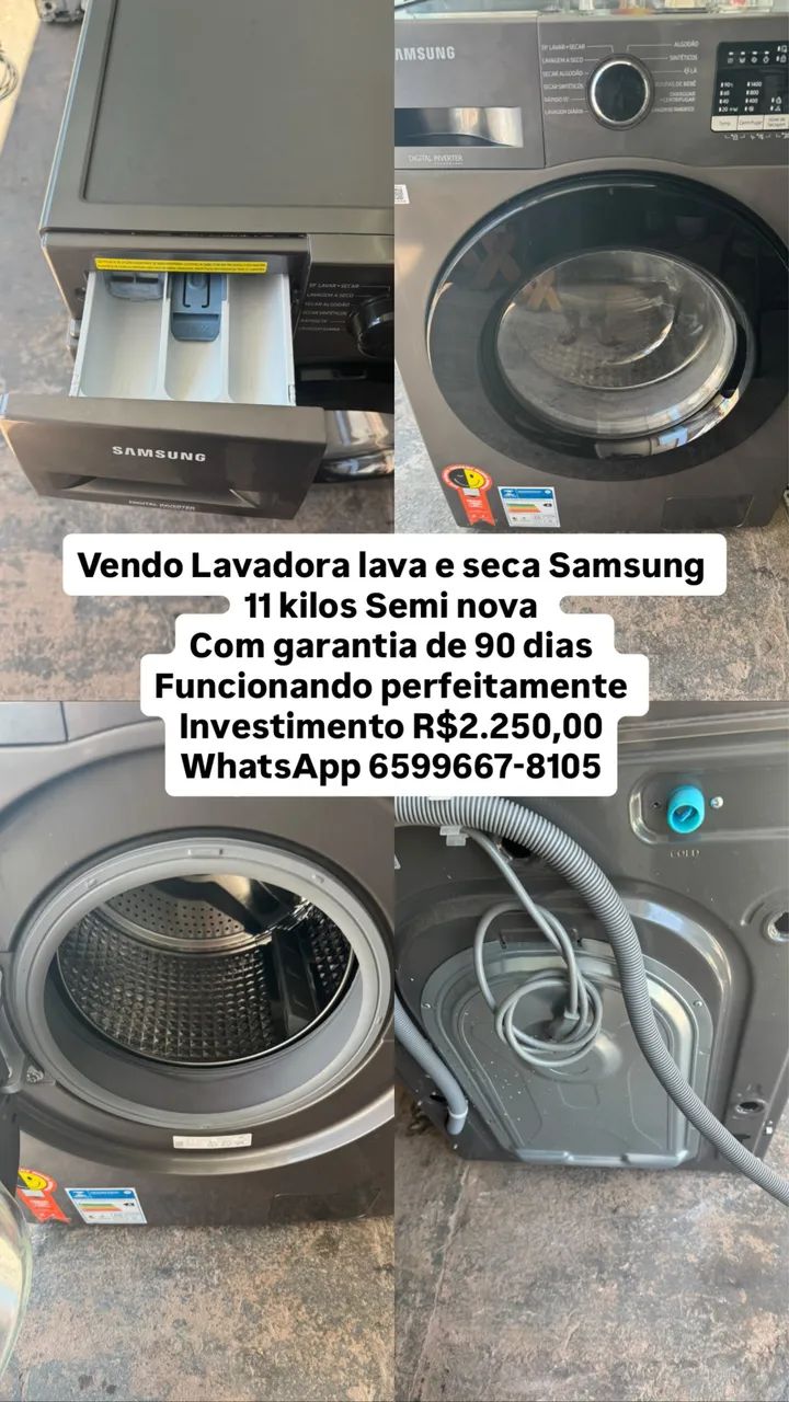 Lavadora lava e seca Samsung Semi Nova 