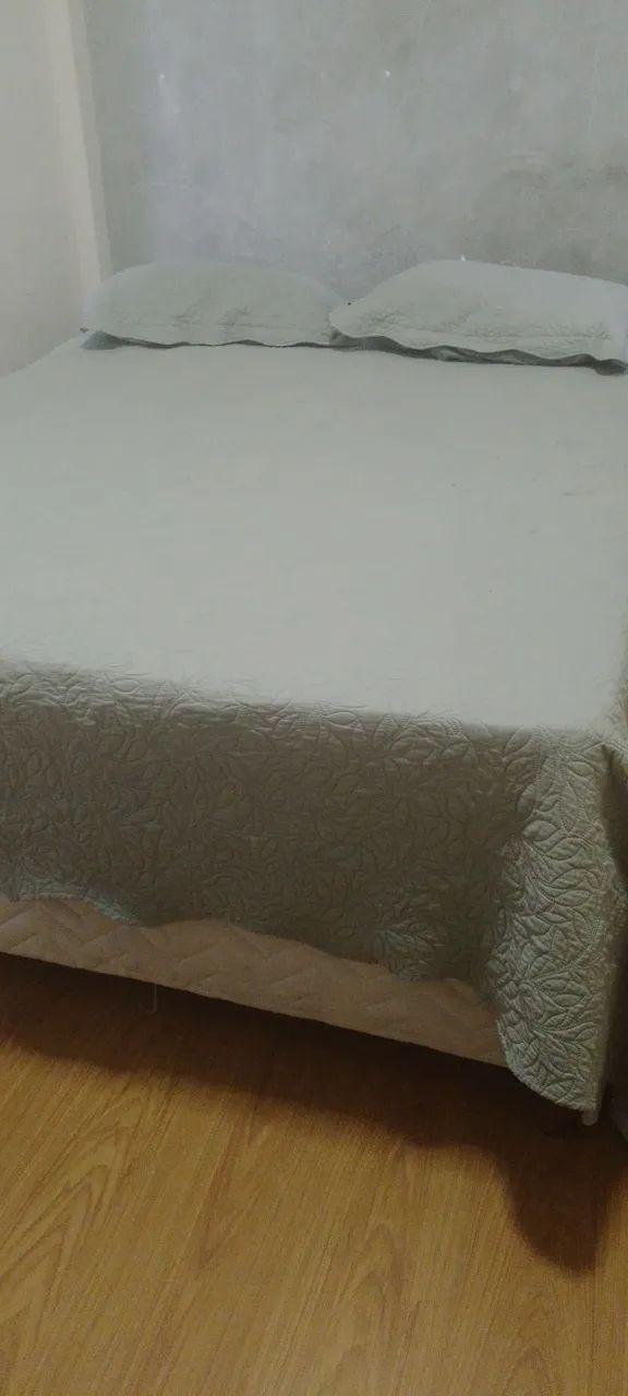 CAMA BOX CASAL COM COLCHÃO