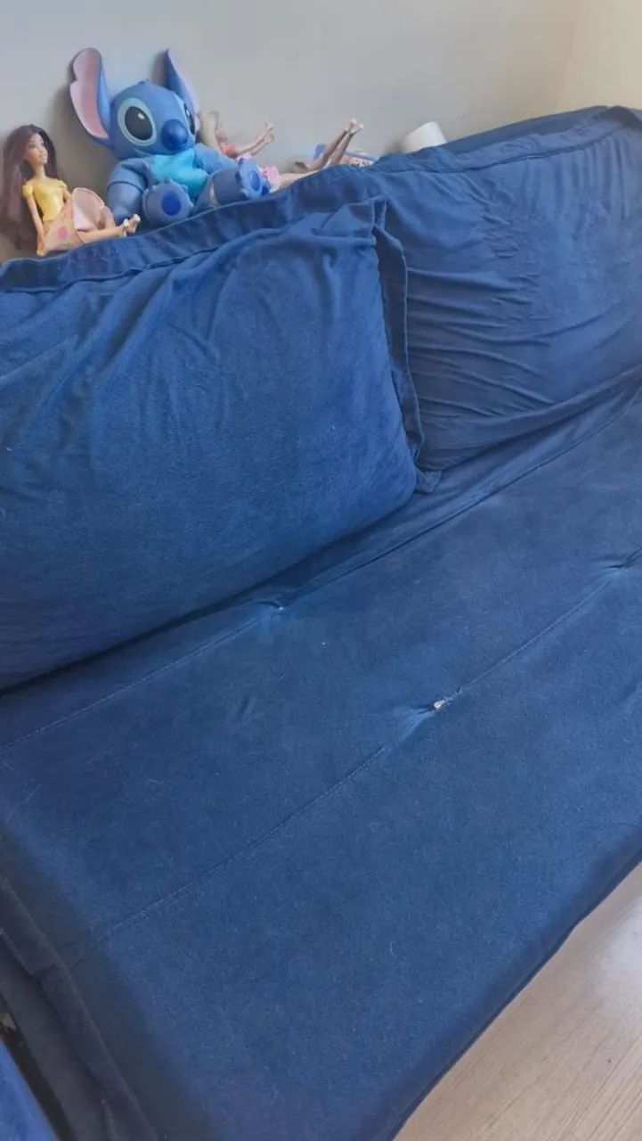 Sofa cama retratil - Azul - Foto 4