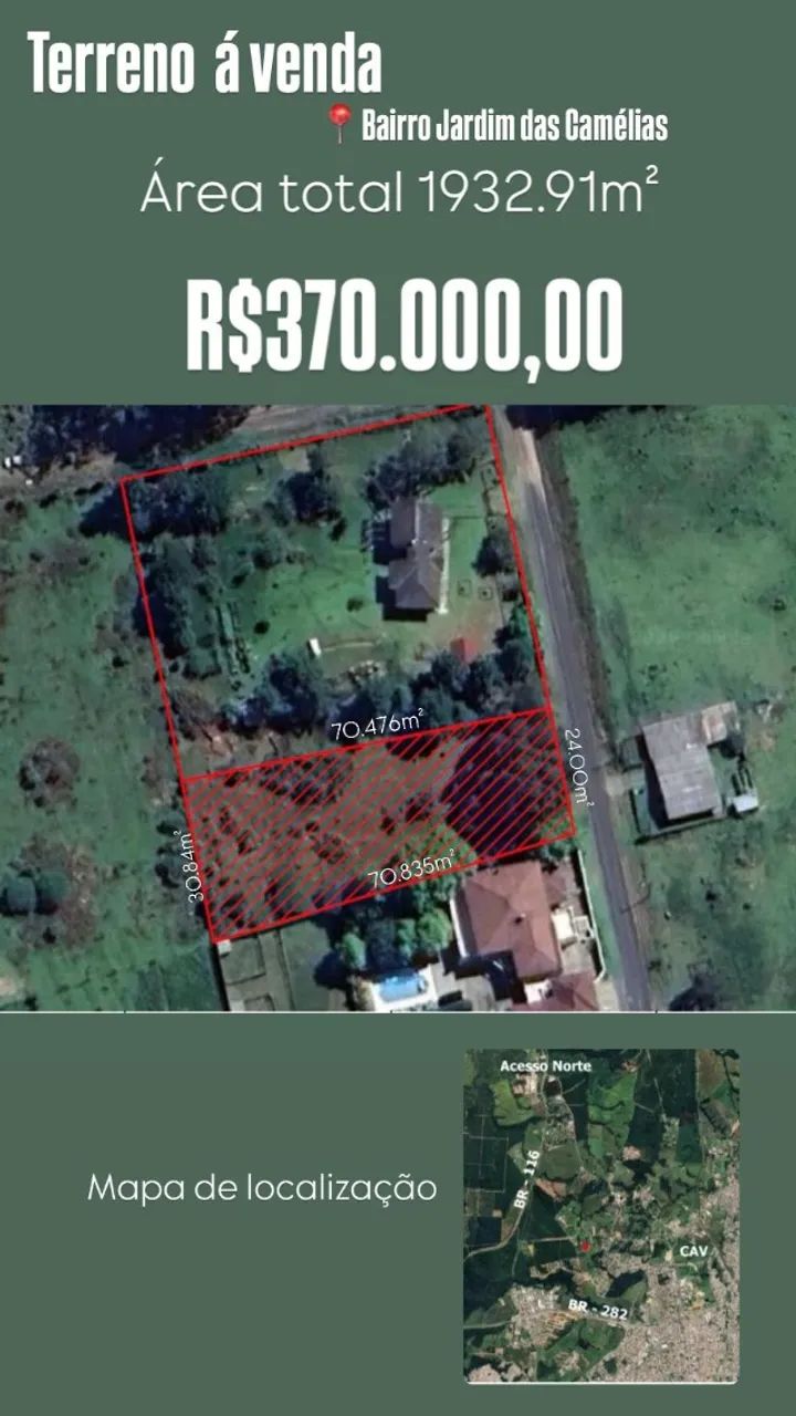 Terreno de 1.932 m2, em Lages, SC  - Foto 2