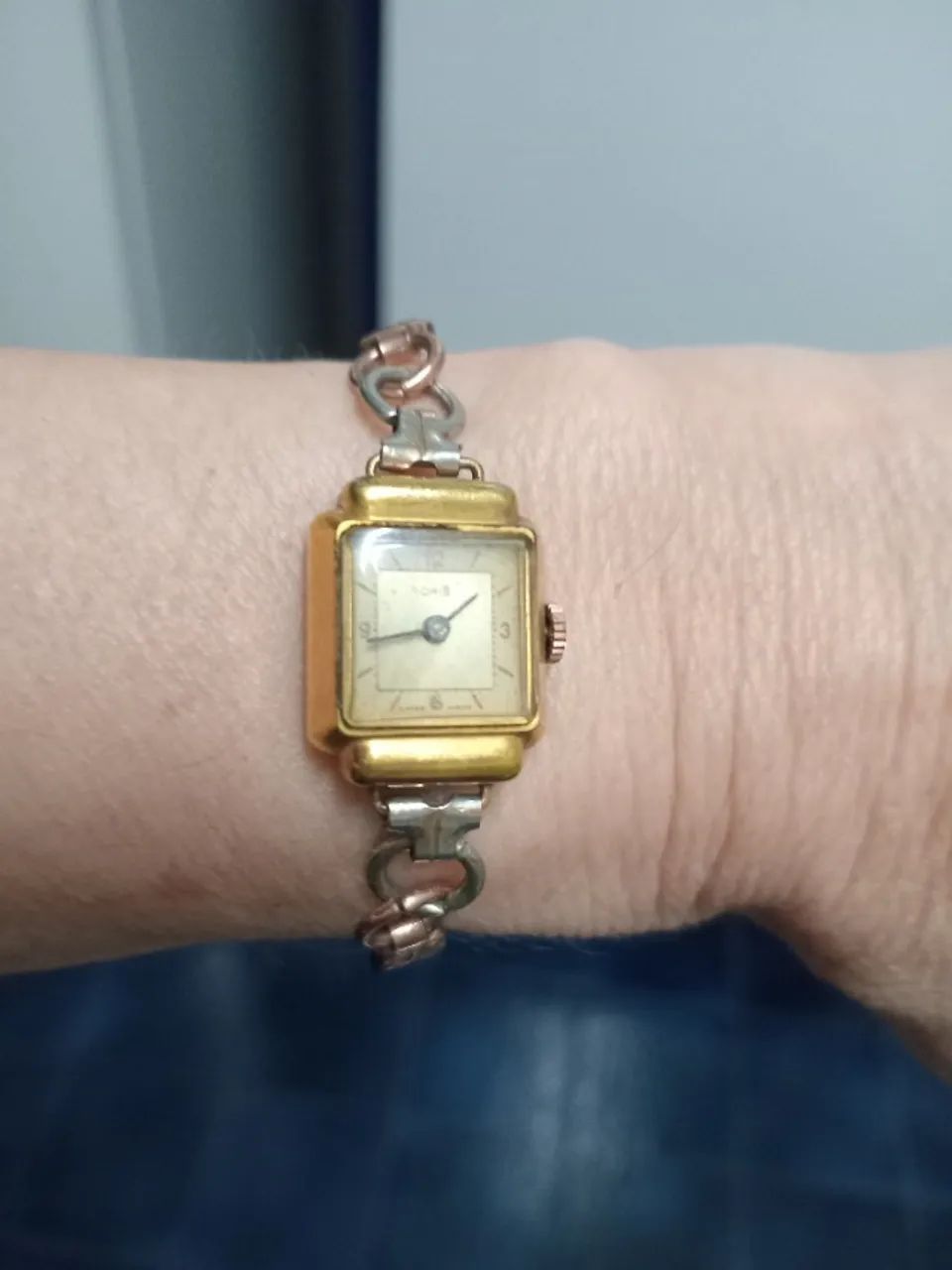 Relógio Fond Acier Inoxydable Corda Usado Antigo 1947 - Foto 2