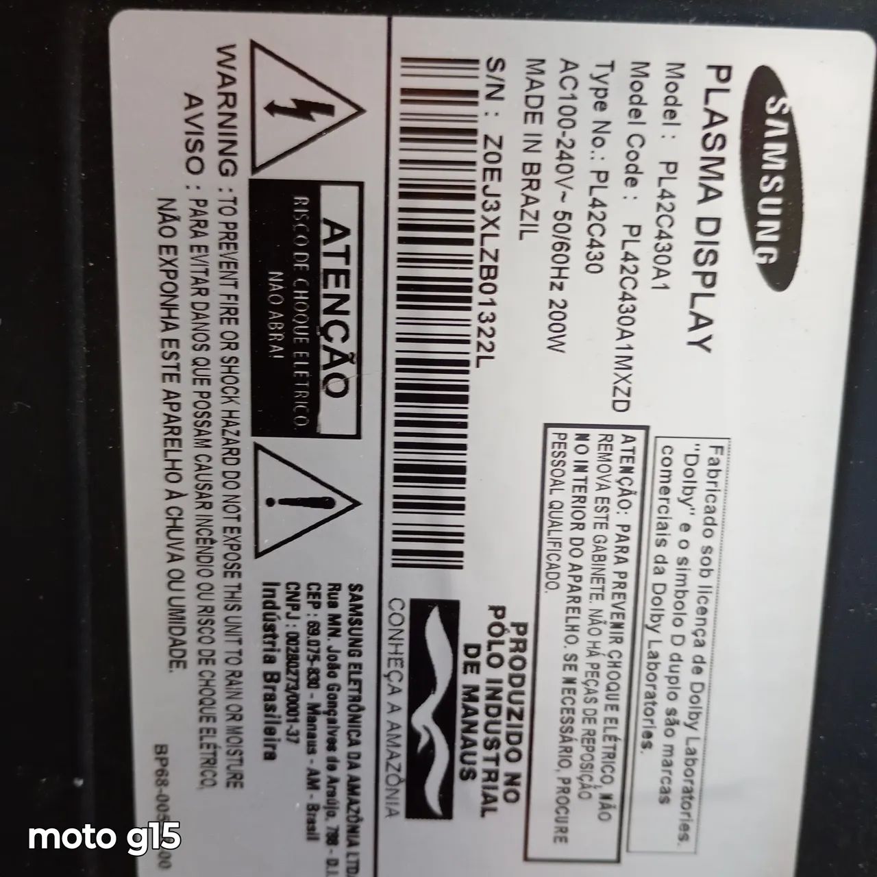 TV Samsung 42 polegadas tela quebrada vende-se para tirar peças - Foto 2