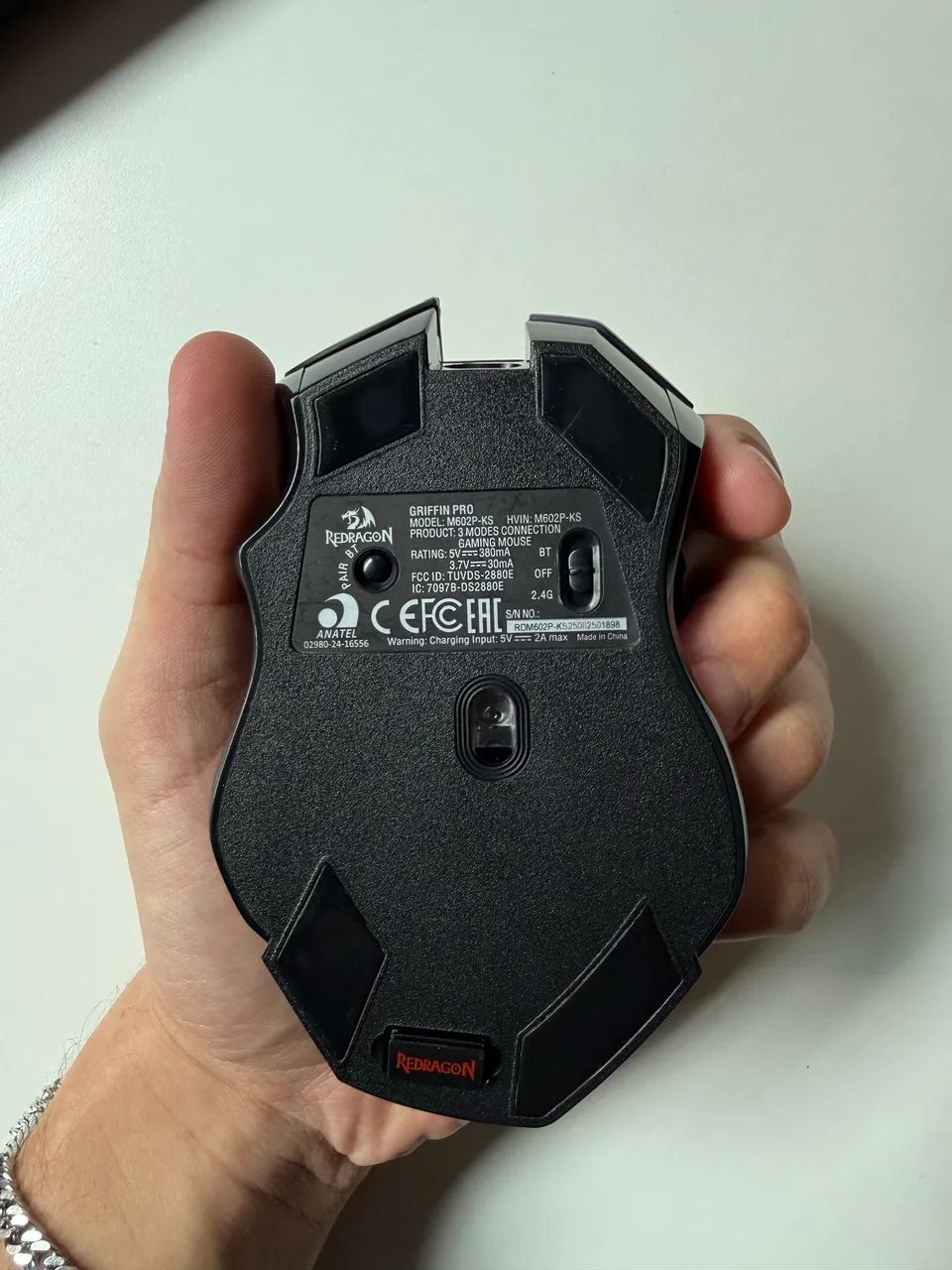 Mouse Redragon Griffin Pro Tri-Mode RGB - Foto 3