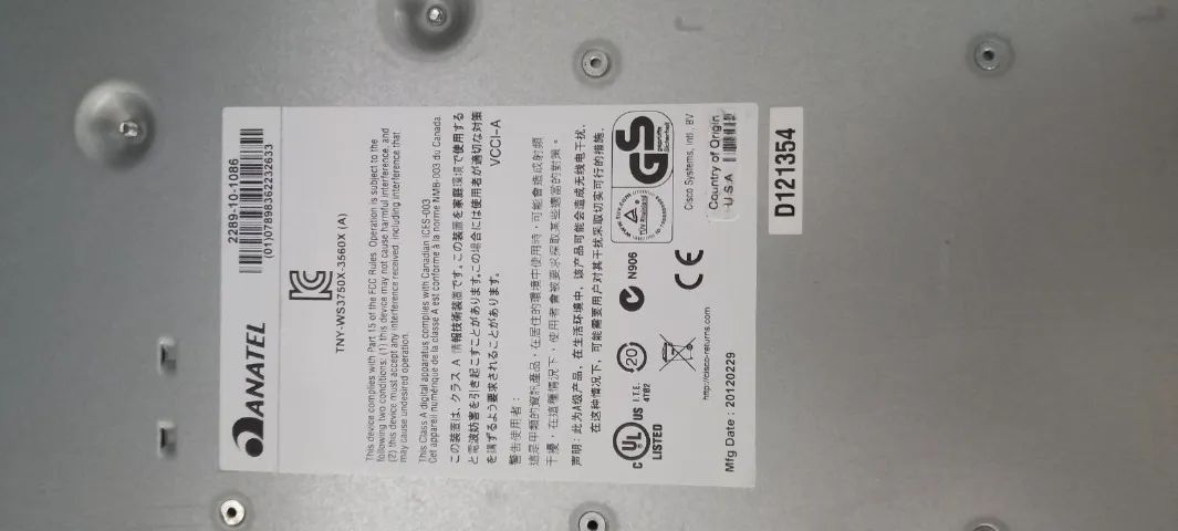 Switch Cisco Catalyst 3750x Poe+ Rj45 24-port - Foto 5