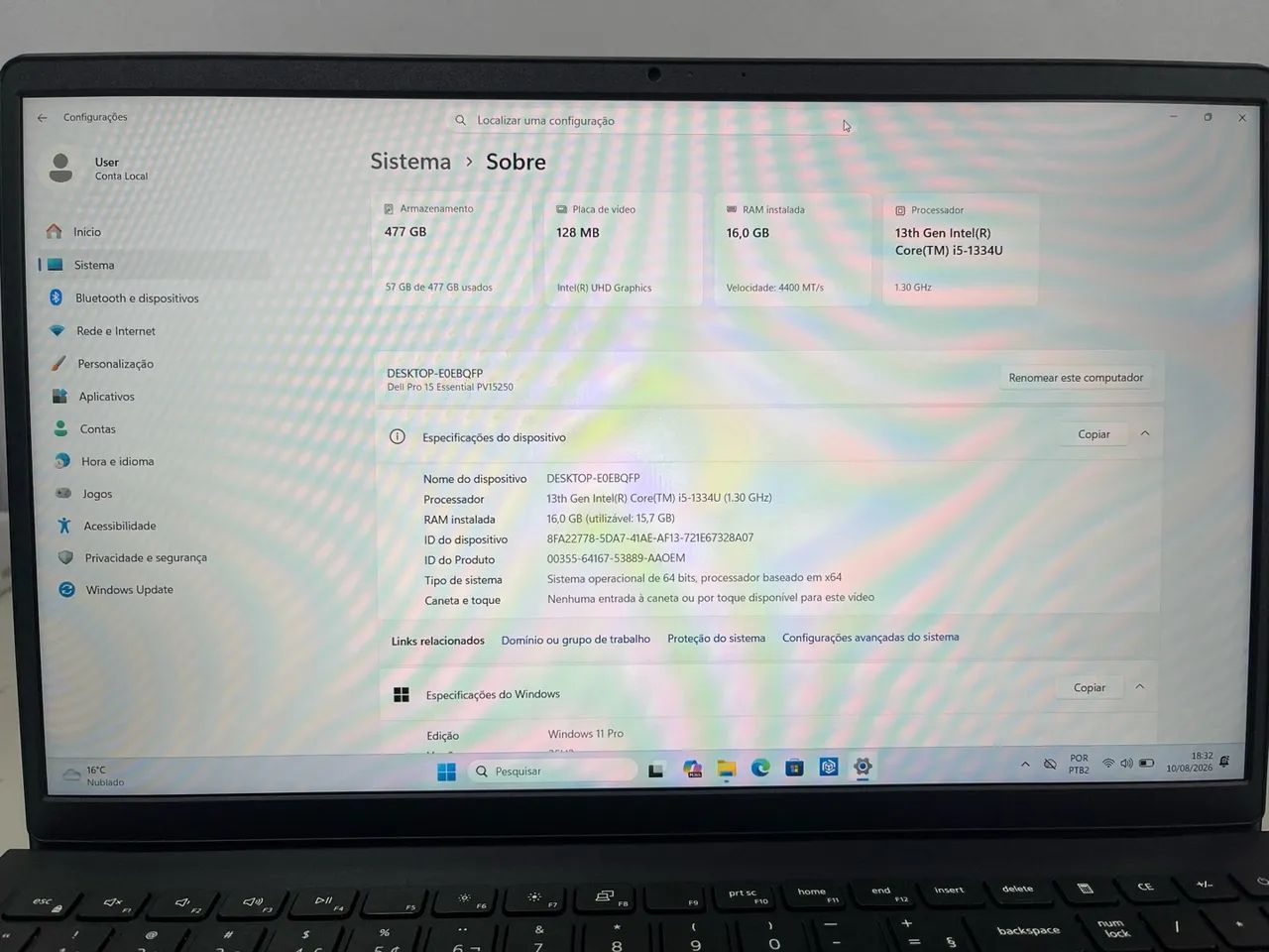 Notebook Dell i5 13Geração NOVO - Foto 5