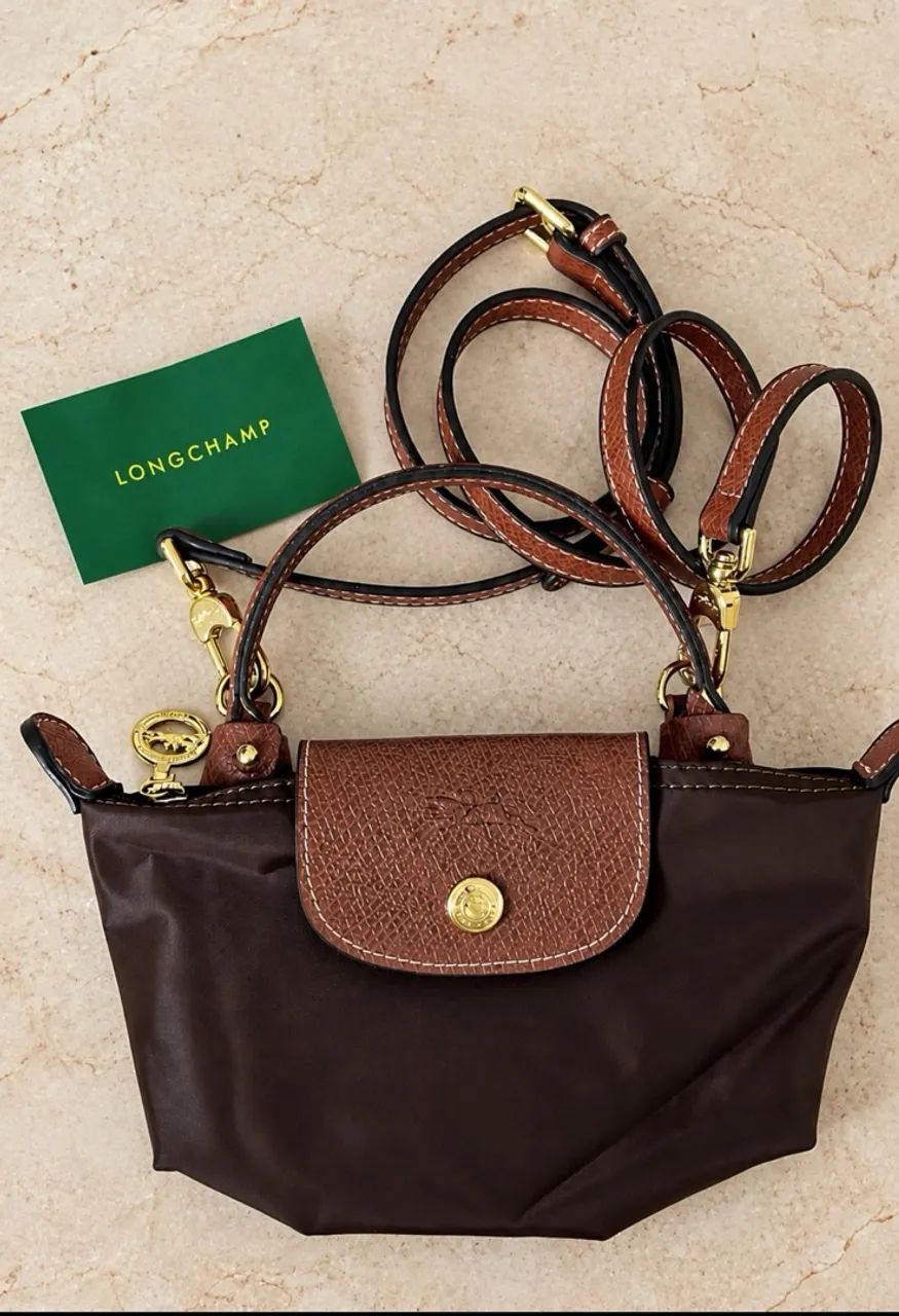 Bolsa LONGCHAMP marrom mini pouch