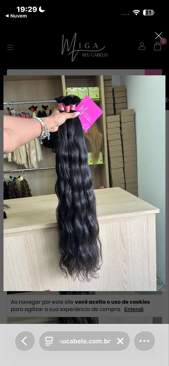 CABELO INDIANO PREMIUM 75cm 200g - Foto 2