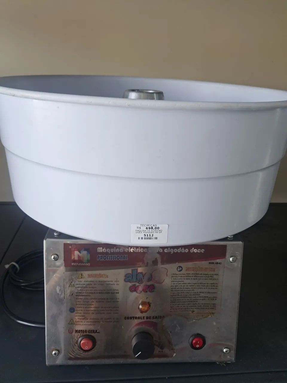 MÁQUINA DE ALGODÃO DOCE INOVAMAQ  - Foto 3