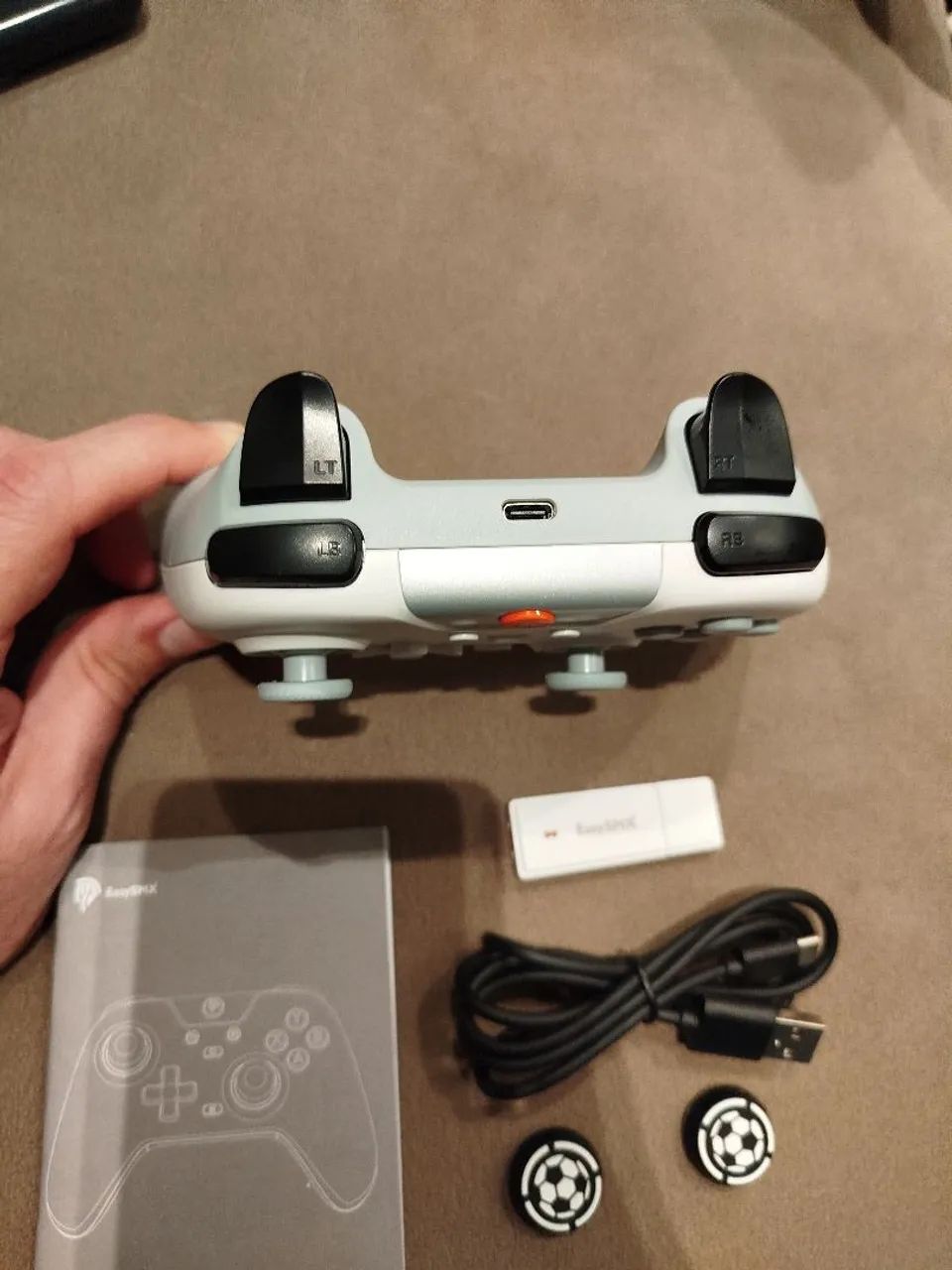 Controle hall efect multiplataforma EasySMX X05 Branco NUNCA UTILIZADO E NA CAIXA. - Foto 3