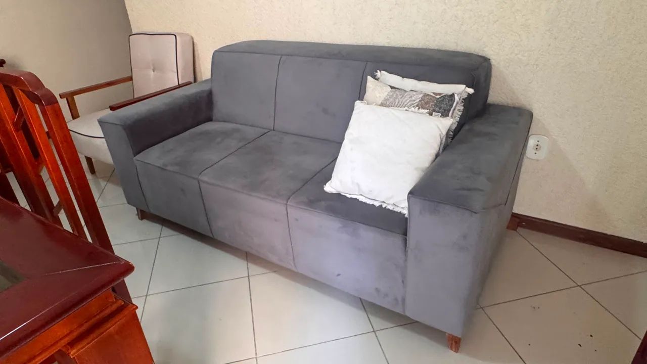 DESCONTÃO Sofá Grande Macio 3 Lugares
