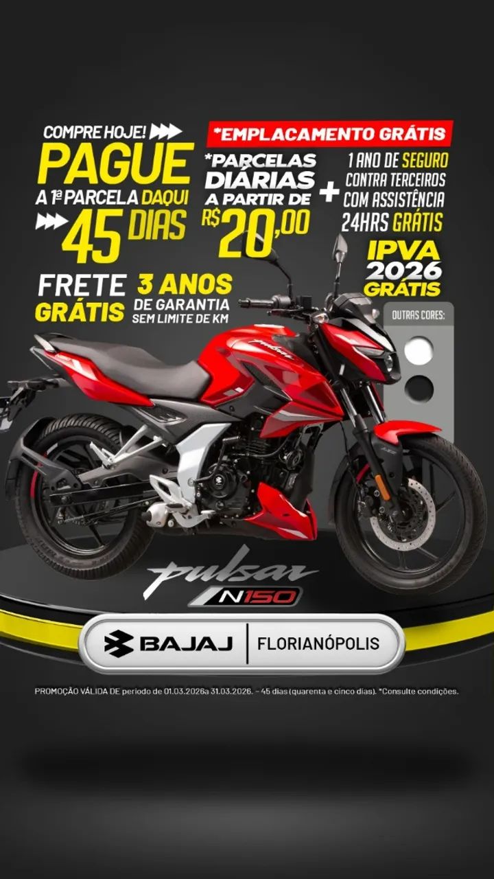 Pulsar N150 - Sem Entrada - A + COMPLETA DO BRASIL !!!! 