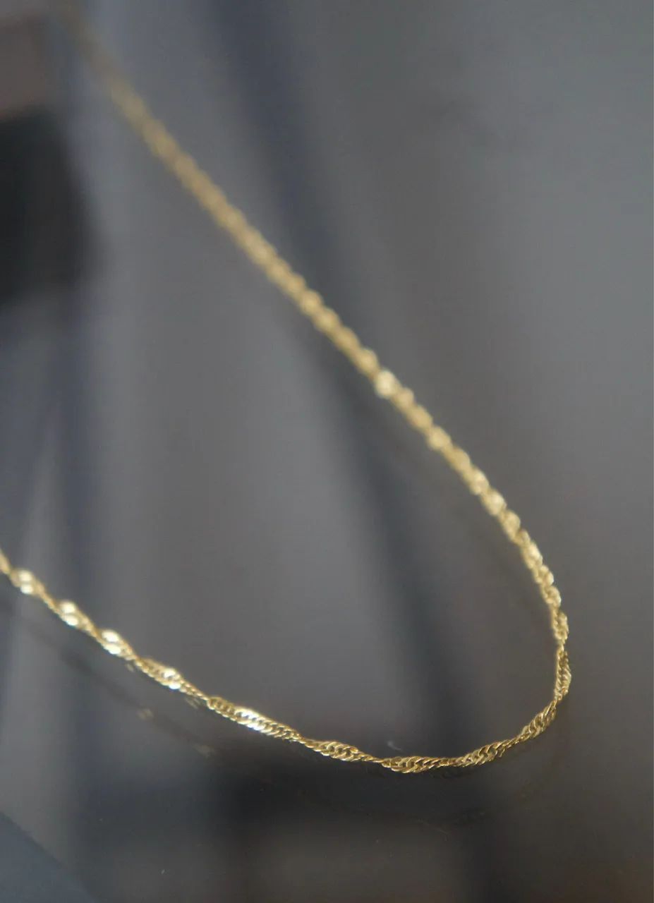 Cordão de prata com banho em 18k - Foto 2