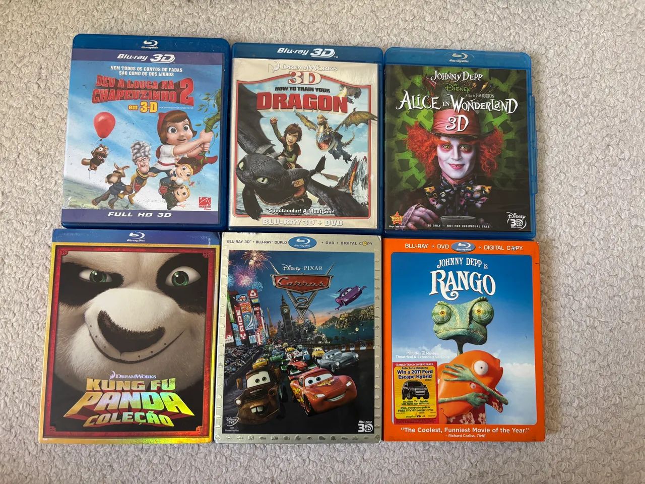 Lote Blu Ray Animações 