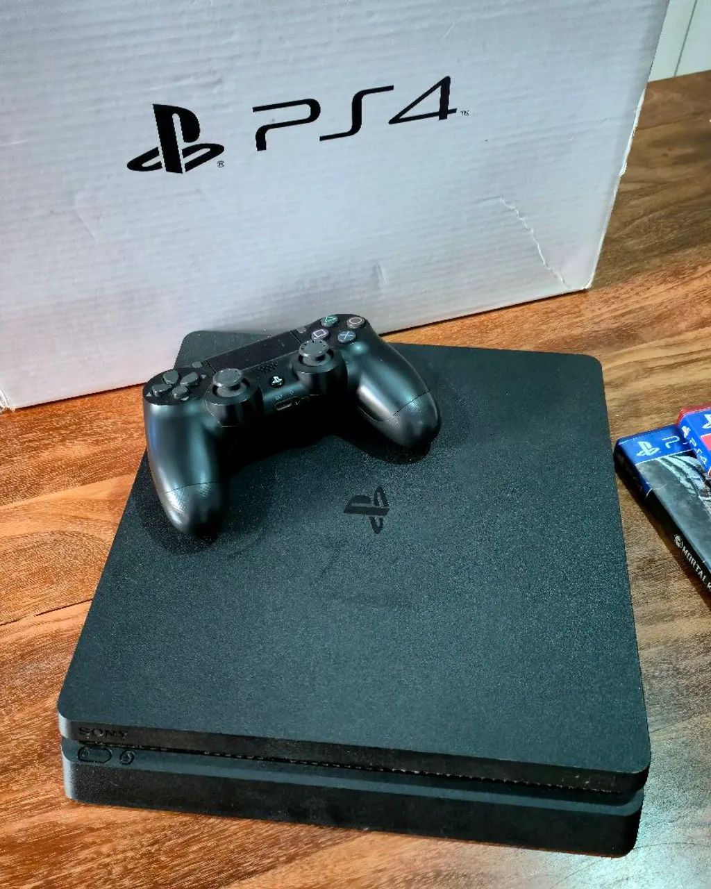 PS4 SLIM COM JOGOS + CONTROLE ORIGINAL - Foto 3