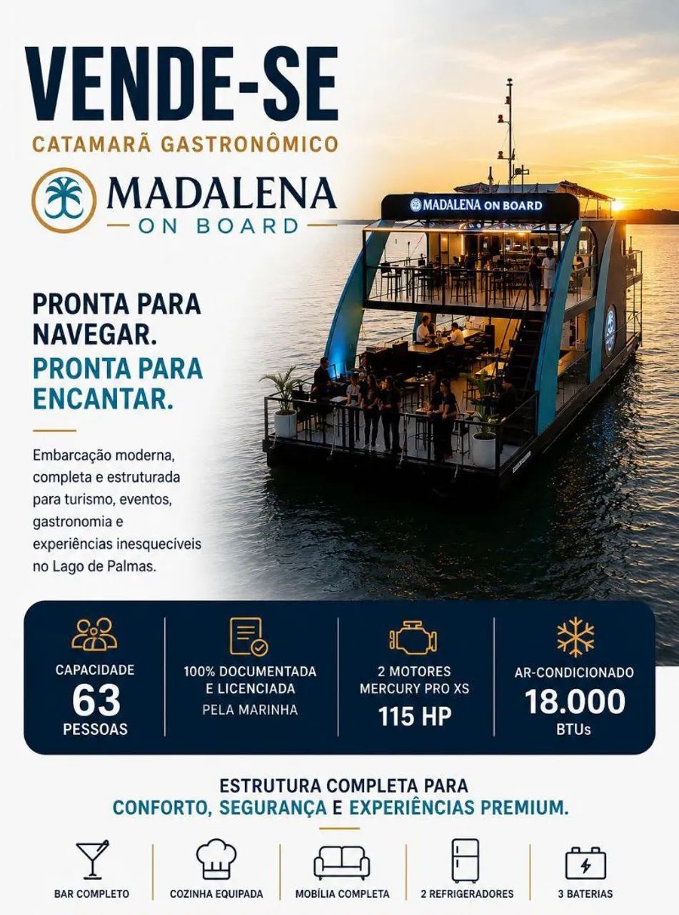 Vende Flutuante Catamarã em Palmas-TO 
