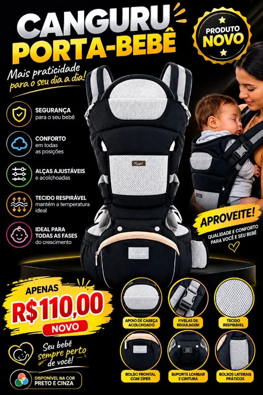 Canguru porta bebê 