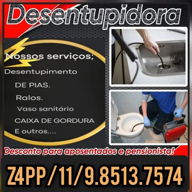 Desentupidora orçamento sem compromisso 
