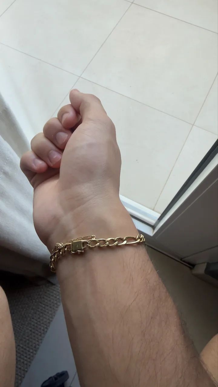 Pulseiras Ouro Grumet 3x1 6,5g 