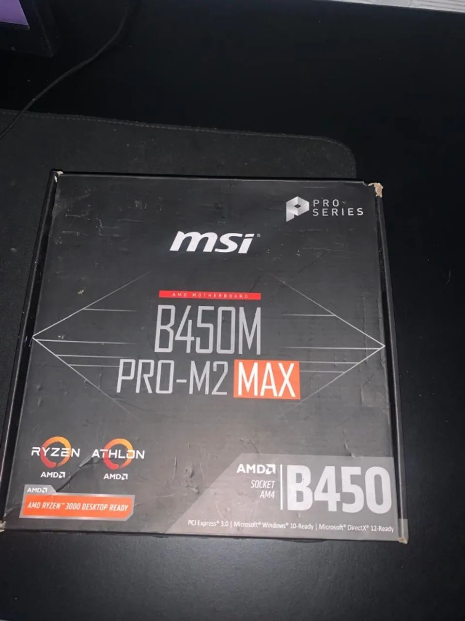 Placa Mae MSI B450M Pro-M2 Max (caixa e da msi, mas a placa e da asus)