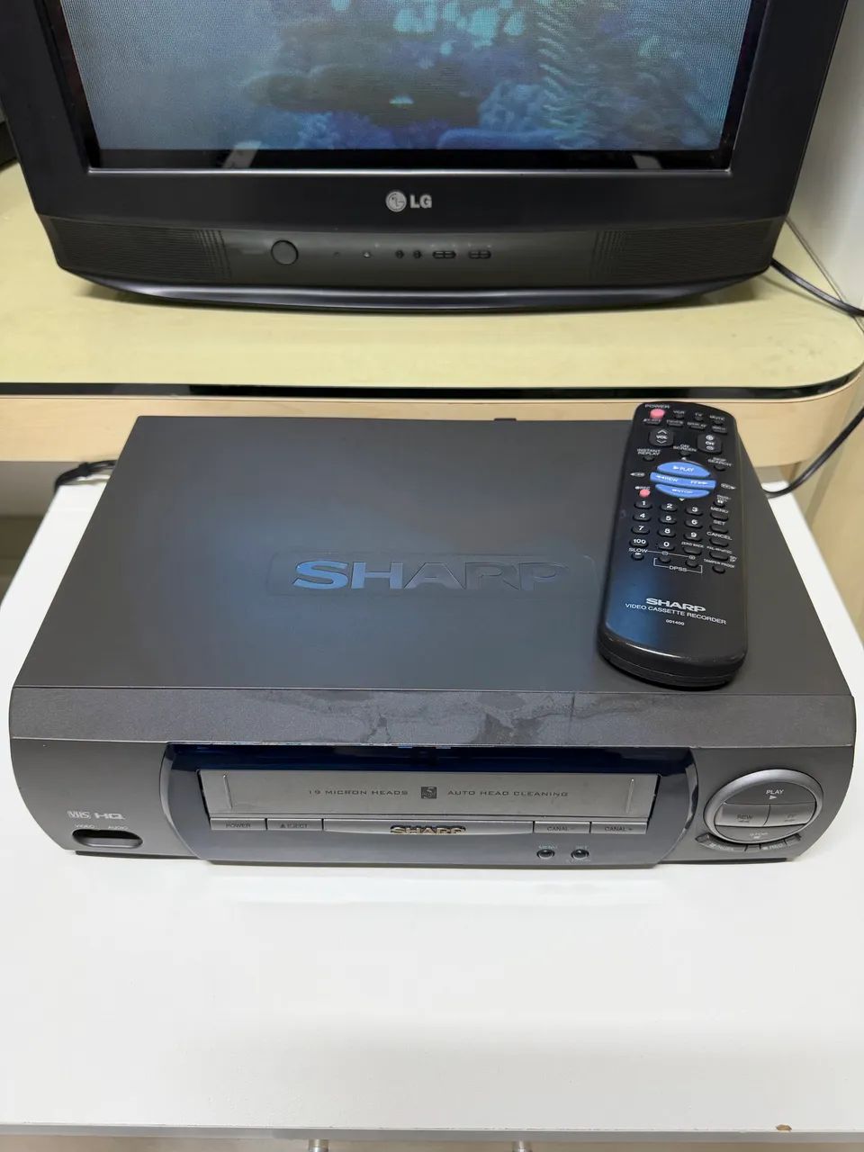 Videocassete Sharp VHS HQ Auto Head Cleaning Funcionando Perfeitamente