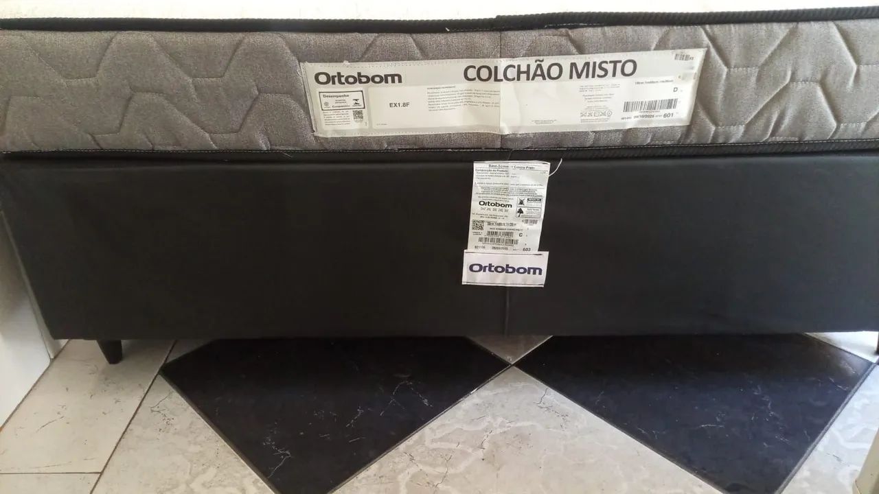 Colchão ORTOBOM D33 + Base ORTOBOM Usado - Foto 3