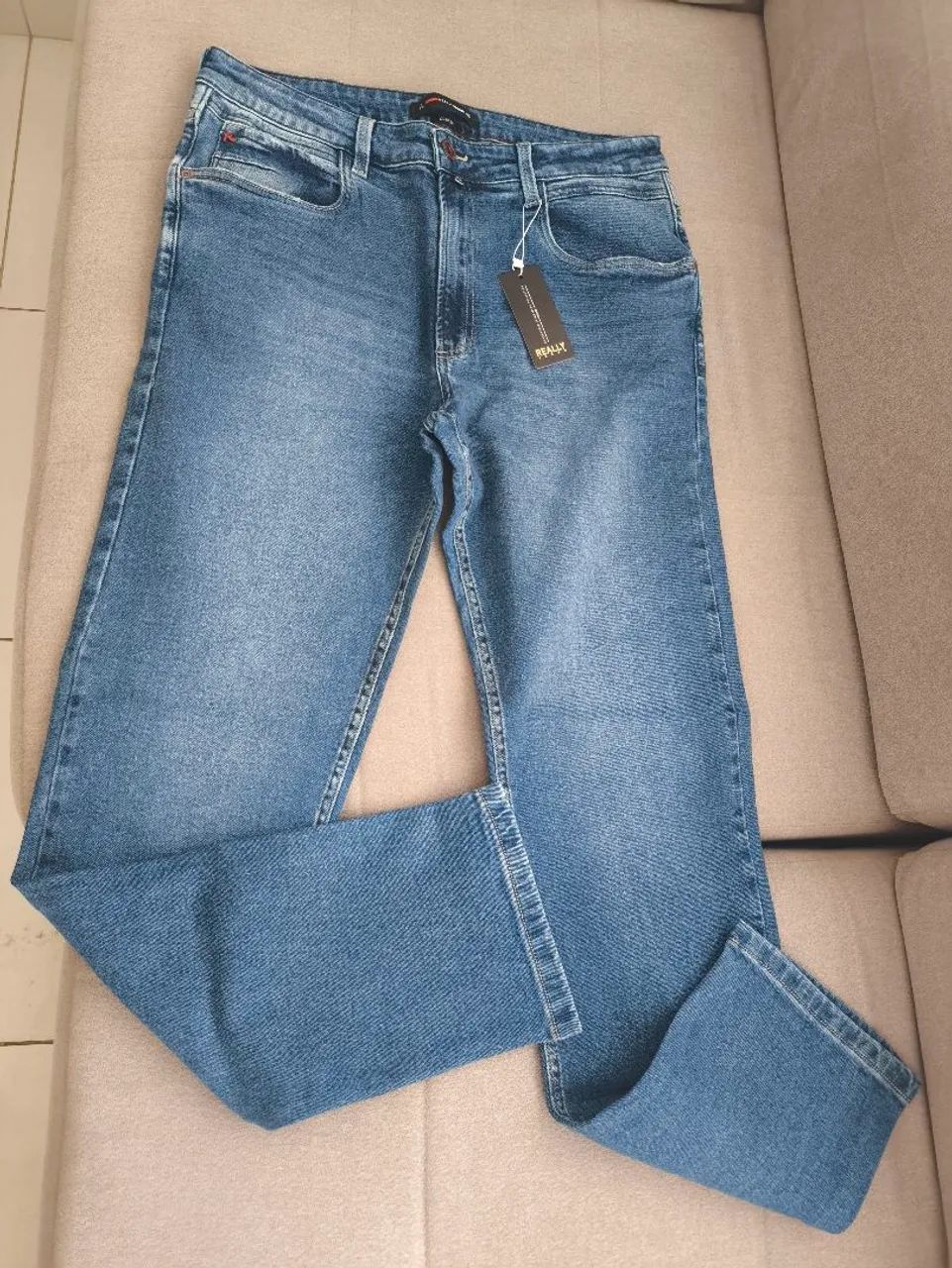Calça jeans com elastano 