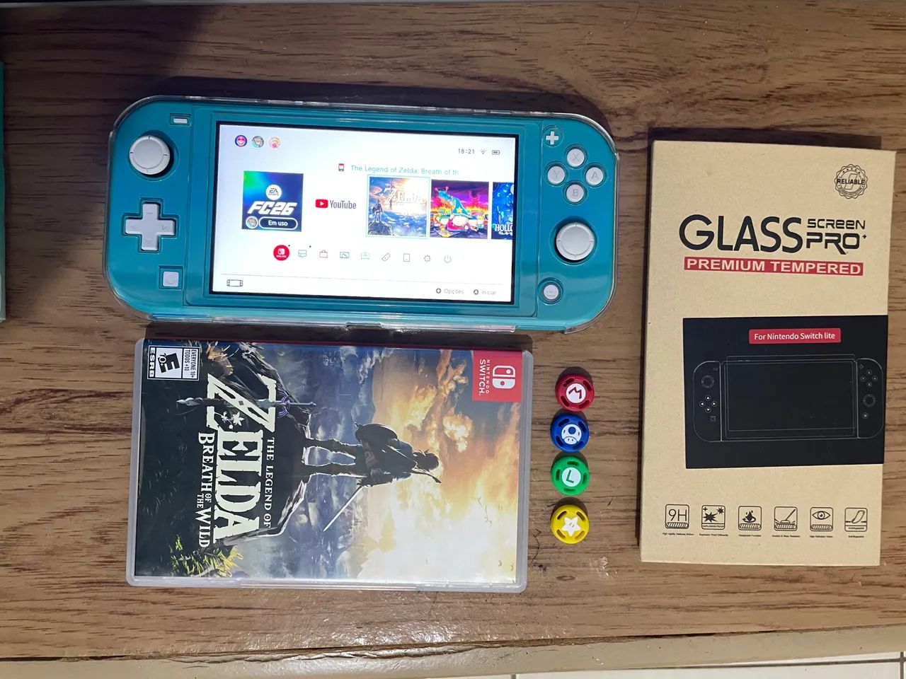 Nintendo Switch Lite 128gb + Zelda Mídia física + Jogos mídia
