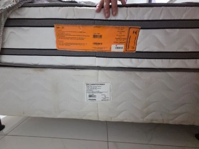 Cama Box Casal Completa (Base + Colchão Bari) - Desapego / Preço Baixo  Preço: - Foto 4